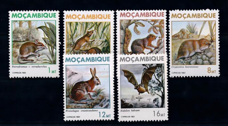 [52537] Mozambique 1983 Wild animals  Mammals Mouse Rabbit Bat MNH