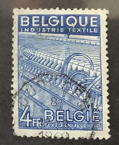 Belgium 1948  Scott 383 used - 4fr, Textile Industry