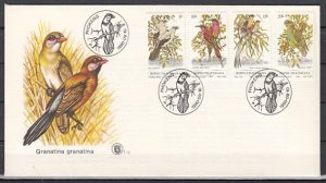 Bophuthatswana, So. Africa. Scott cat. 60-63. Various Birds. First day cover. ^