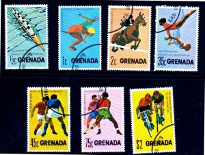 GRENADA #668-674  1975  PAN-AMERICAN GAMES  MINT  VF NH  O.G  CTO