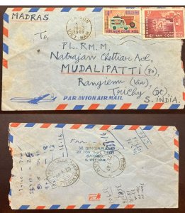 D)1969, INDOCHINA, CIRCULATED LETTER FROM INDOCHINA TO INDIA, AIR MAIL WI
