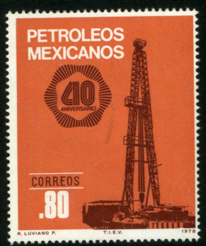 MEXICO 1161, 40th Anniv Nationalization of Oil Industry. MINT, NH. VF.