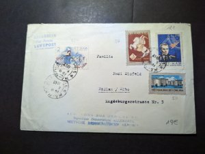 1962  North Vietnam Airmail Cover Hanoi to Reblau Elbe East Germany DDR