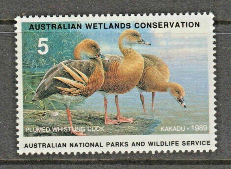 Australia Wildlife fund revenue fiscal stamp 2-27-  gum- mint-mnh- Ducks