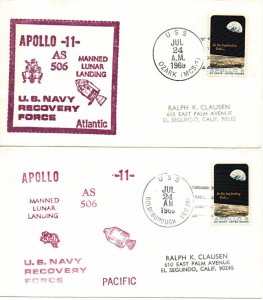 APOLLO 11 RECOVERY FORCE ATLANTIC & PACIFIC COVERS