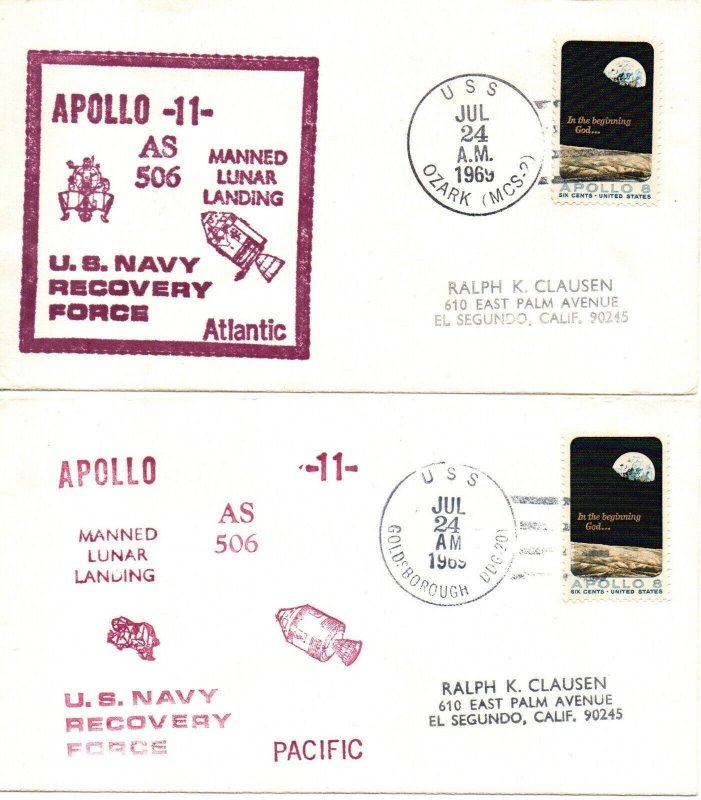 APOLLO 11 RECOVERY FORCE ATLANTIC & PACIFIC COVERS