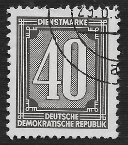 Germany DDR #O31 40pf Numeral of Value ~ Used