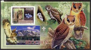 Guinea - Bissau 2007 Birds - Owls #2 large imperf s/sheet...