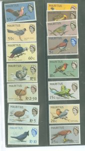 Mauritius #276-290 Unused Single (Complete Set)