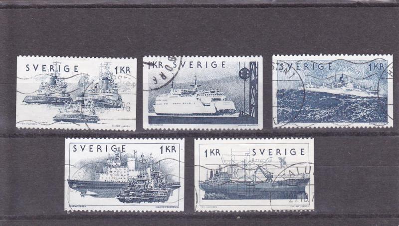 Sweden  Scott#  1096-1100  Used