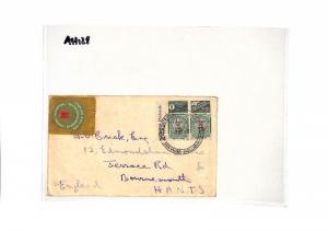 AH128 1936 South Africa Johannesburg Philatelic Exhibition Cover Hants GB PTS