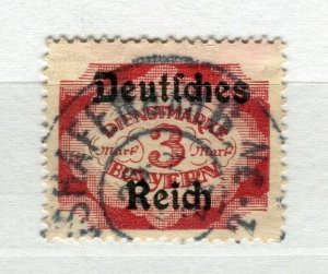 GERMANY; BAVARIA 1920 early Official Optd. issue fine used 3M. value