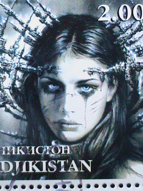 ​TAJIKISTAN STAMP:2001 FAMOUS NUDE PAINTING-LUIS ROYO-CTO-STAMP S/S SHEET-VF