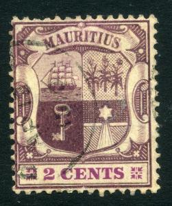 MAURITIUS;  1904-7 early definitive issue fine used 2c. value