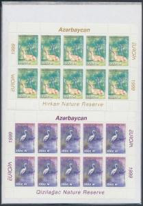 Azerbaijan stamp Europa CEPT minisheet set MNH 1999 Mi 442-443 WS160309