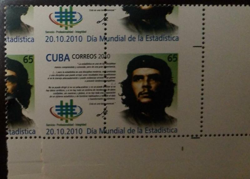 L) 2010 CUBA, ERROR SHIFTED PERF, WORLD STATISTICS DAY, CHE GUEVARA, 2ND CHOICE