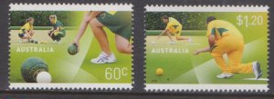 AUSTRALIA - 2012 LAWN BOWLS / SPORTS - 2V - MINT NH