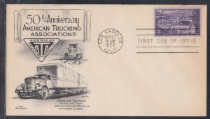 United States Scott 1025 Aristocrats FDC - Trucking Industry Issue