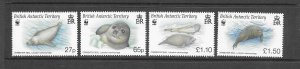 MARINE LIFE - BRITISH ANTARCTIC TERRITORY #410-13   MNH