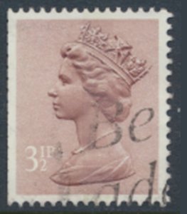 GB  Machin 3½p SG X860  1 band Used SC# MH40  see scans & details