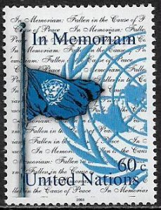 United Nations #849 MNH Stamp - In Memoriam  - UN Flag