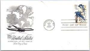 U.S. FIRST DAY COVER 20c INTERNATIONAL AI MAIL STAMP OF 1967 ON ARTMASTER CACHET