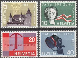 Switzerland #365-8 MNH F-VF  (SU5224)