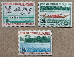 Cameroun 1971 Cranes and River Scenes, MNH. Scott 521-523, CV $4.00