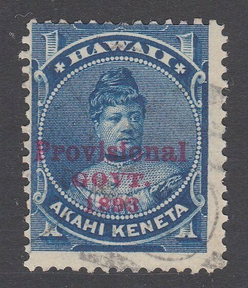 HAWAII 1893 Provisional Govt opt 1c fine used...............................F341