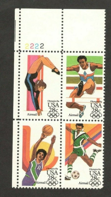 C101-C104 Summer Olympic Games Plate Block Mint/nh FREE SHIPPING