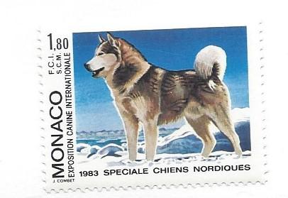 Monaco, 1366, Int'l Dog Show Monte Carlo. Single, **MNH**