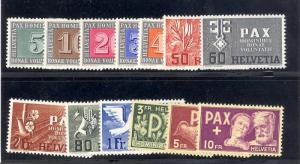 Switzerland #293-303 Mint VF