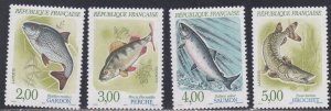 France # 2227-2230, Fish, Mint NH, 1/2 Cat.