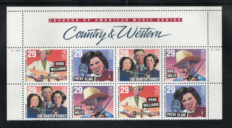 ALLY'S STAMPS US Scott #2771-4 29c Country & Western Music [8] MNH F/VF [P-1]