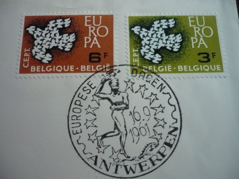 Europa 1961 - Belgium - Set - First Day Cancellation