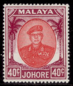 MALAYSIA - Johore GVI SG143, 40c red & purple, M MINT. Cat £10.