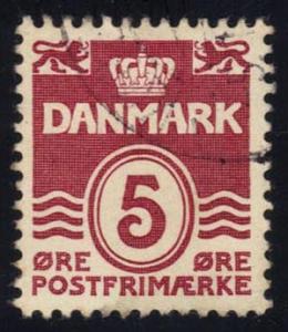 Denmark #224 Numeral, used (0.25)