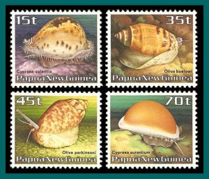 Papua New Guinea 1986 Shells, MNH  636-639,SG516-SG519