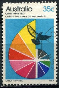 Australia Sc#540 Used, 35c bl & multi, Christmas 1972 (1972)