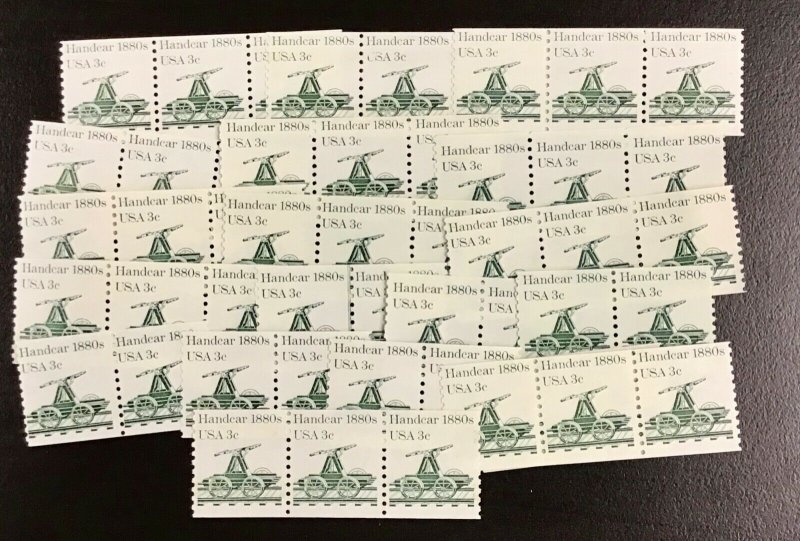 1898. Railroad Handcar. 50 coil stamps. 3 cent stamp. Face $1.50.