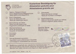 Confirmation form Switzerland 1991 Merman