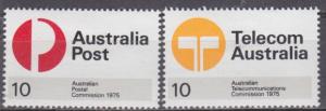 Australia #616a and 617b. Mint LH. VF