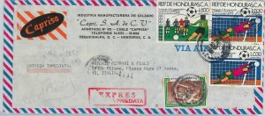 61275  - HONDURAS - POSTAL HISTORY - COVER to ITALY - 1980 FOOTBALL Calcio