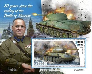 Sierra Leone - 2022 WWII Battle of Moscow - Stamp Souvenir Sheet - SRL220142b1