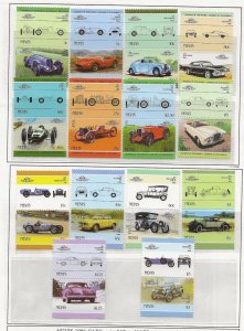 Thematic Stamps  Cars Nevis 1985-6 two  sets sg.249-64, 411-22  (28 stamps)  MNH