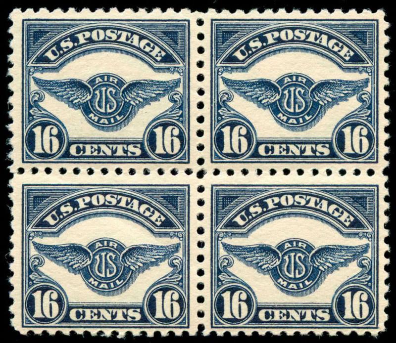 momen: US Stamps #C5 Block of 4 Mint OG NH/VLH VF