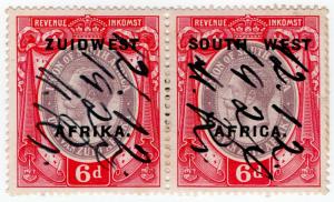 (I.B) South-West Africa Revenue : Duty Stamp 6d