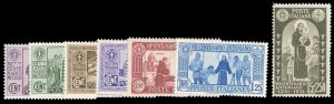 Italy #258-264 Cat$210, 1931 St. Anthony of Padua, complete set, never hinged...