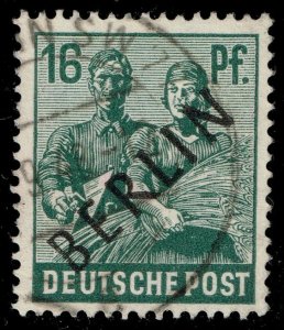 Germany #9N7 Bricklayer and Farmgirl with Wheat; Used