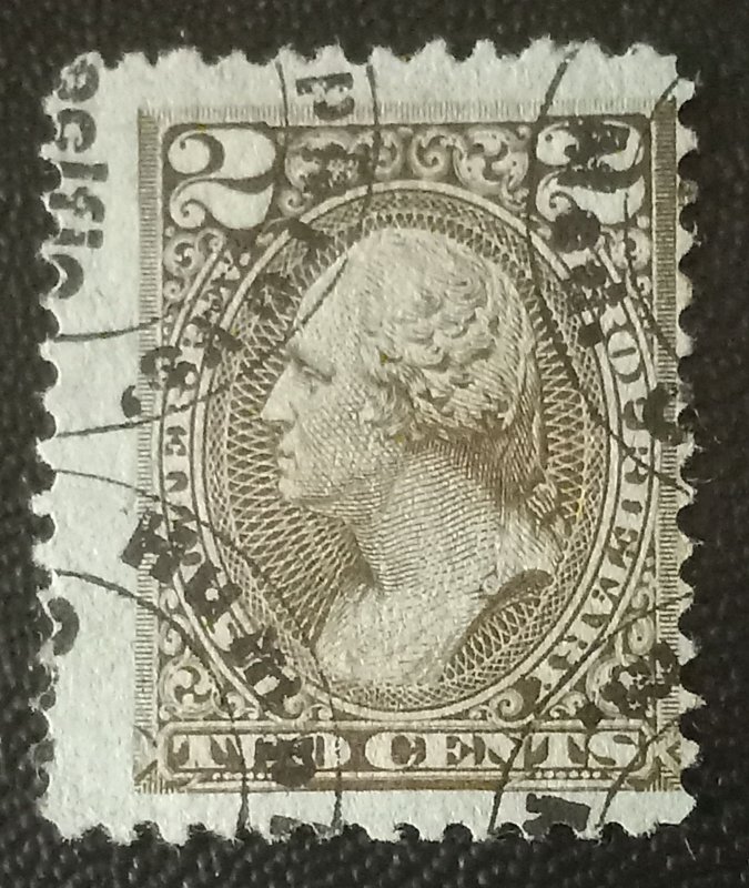 US #RB12b Used 2c Brown Revenue Stamp Fine W/Fancy Cancellation 1875